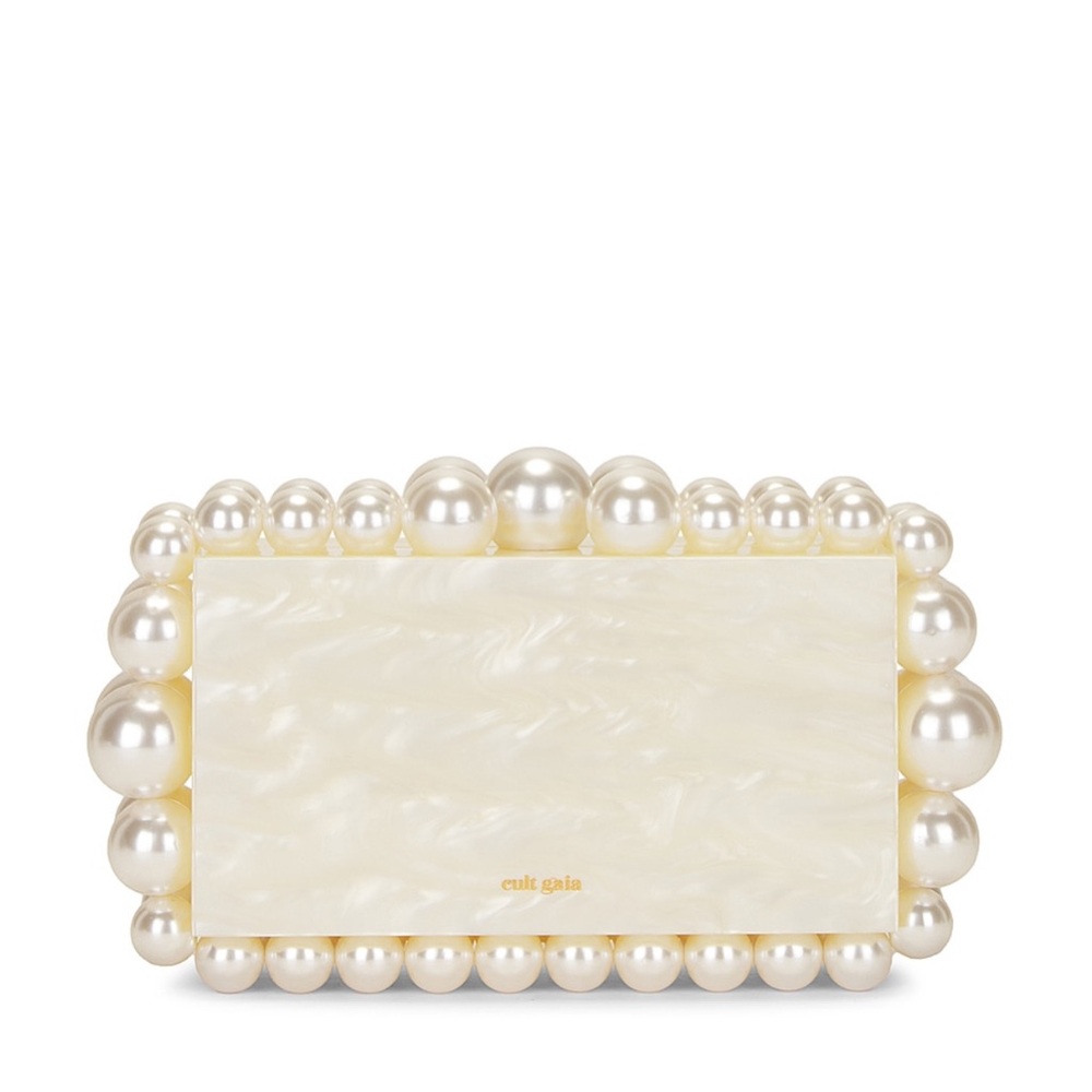 Cult Gaia Eos Box Clutch in Pearl
